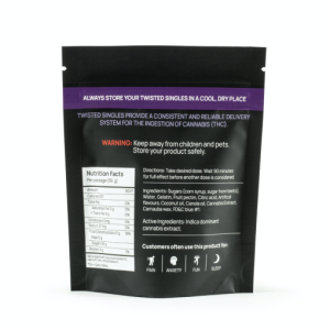 Buy Twisted Extracts Sour Blue Raspberry Twisted Singles 160mg THC Indica online Canada