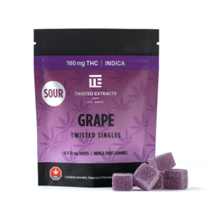 Buy Twisted Extracts Sour Grape Twisted Singles 160mg THC Indica online Canada