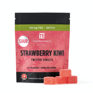 Buy Twisted Extracts Sour Strawberry Kiwi Twisted Singles 160mg THC Sativa online Canada