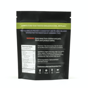 Buy Twisted Extracts Sour Strawberry Kiwi Twisted Singles 160mg THC Sativa online Canada