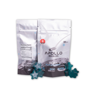 Buy Apollo Edibles – Blue Raspberry Shooting Stars 2000mg THC Indica online Canada