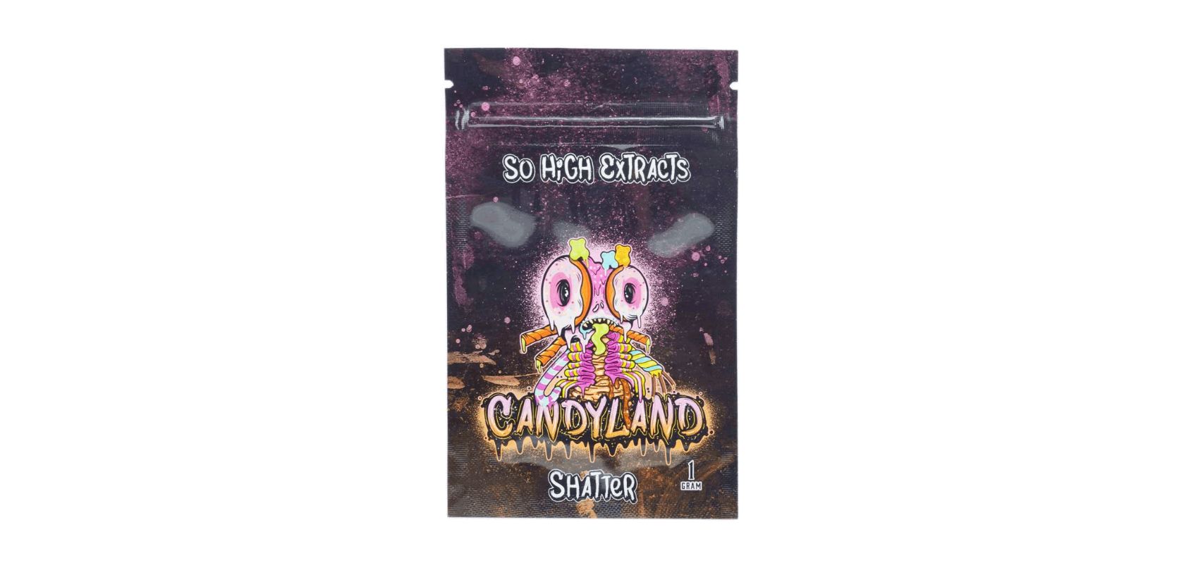 Candy Land Premium Shatter is a sativa hybrid bred from Bay Platinum Cookies and Granddaddy Purple strains.
