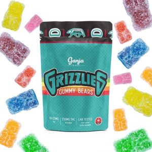 Buy Ganja Edibles – Grizzlies Sour Gummy Bears 350mg THC online Canada