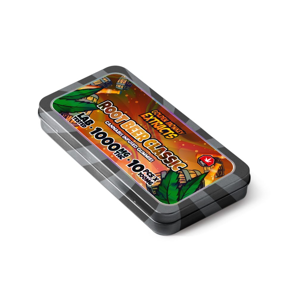 Buy Golden Monkey Extracts – High Dose 1000mg THC Gummy – Root Beer Classic online Canada
