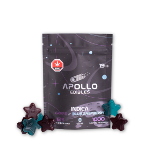 Apollo Edibles – Grape/Blue Raspberry Shooting Stars 1000mg THC Indica Buy Apollo Edibles – Grape/Blue Raspberry Shooting Stars 1000mg THC Indica online Canada