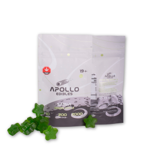 Buy Apollo Edibles – Green Apple Shooting Stars 2000mg THC Sativa online Canada