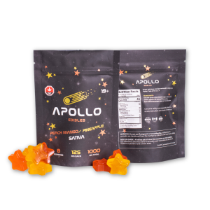 Buy Apollo Edibles – Peach Mango/Pineapple Shooting Stars 1000mg THC Sativa online Canada