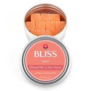 Buy Bliss – Peach Gummy 250mg THC online Canada
