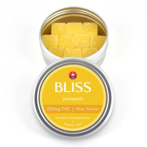 Buy Bliss – Pineapple Gummy 250mg THC online Canada