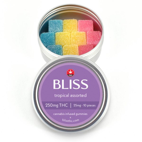 Buy Bliss – Tropical Assorted Gummy 250mg THC online Canada
