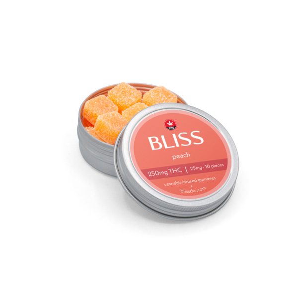 Buy Bliss – Peach Gummy 250mg THC online Canada