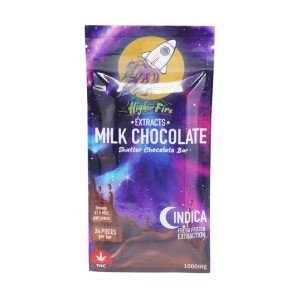 Buy Higher Fire Extracts – Shatter Chocolate Bar – Milk Chocolate 1000mg THC (Indica) online Canada