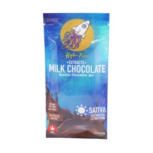 Buy Higher Fire Extracts – Shatter Chocolate Bar – Milk Chocolate 2000mg THC (Sativa) online Canada