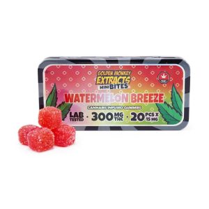 Buy Golden Monkey Extracts – Mini Bites Gummy – Watermelon Breeze – 300mg THC online Canada