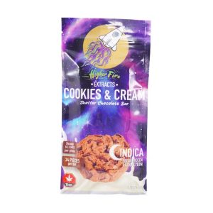 Buy Higher Fire Extracts – Shatter Chocolate Bar – Cookies and Cream 2000mg THC (Indica) online Canada