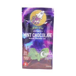 Buy Higher Fire Extracts – Shatter Chocolate Bar – Mint 2000mg THC (Indica) online Canada