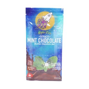 Buy Higher Fire Extracts – Shatter Chocolate Bar – Mint 2000mg THC (Sativa) online Canada