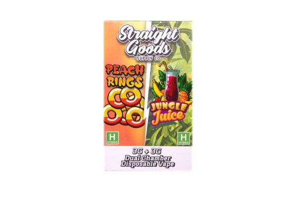 Buy Straight Goods – Dual Chamber Vape – Peach Rings + Jungle Juice (3G + 3G) online Canada