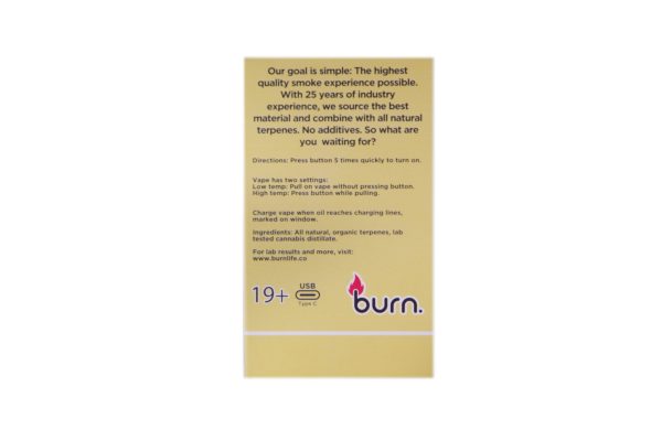 Buy Burn Extracts – Granddaddy Purple 3ml Mega Sized Disposable Pen online Canada