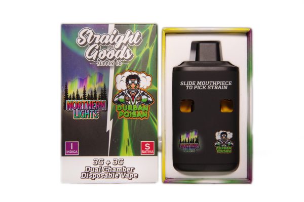 Buy Straight Goods – Dual Chamber Vape – Northern Lights + Durban Poison (3G + 3G) online Canada