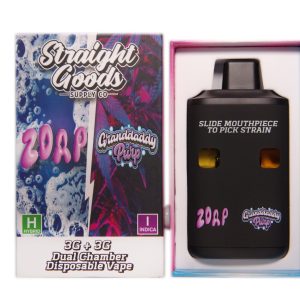 Buy Straight Goods – Dual Chamber Vape – Zoap + Granddaddy Purp (3G + 3G) online Canada