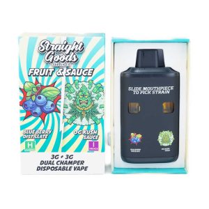 Buy Straight Goods – Dual Chamber Vape – Blueberry + OG Kush (3G + 3G) online Canada