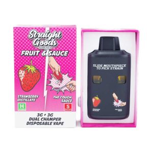 Buy Straight Goods – Dual Chamber Vape – Strawberry + The Cough (3G + 3G) online Canada