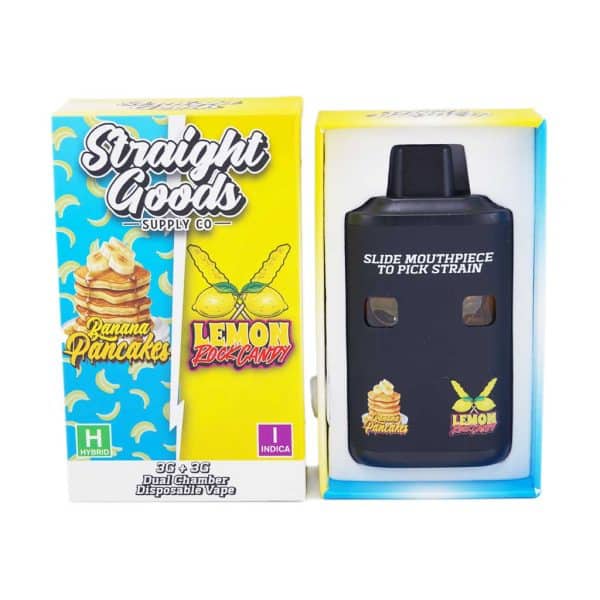 Buy Straight Goods – Dual Chamber Vape – Banana Pancakes + Lemon Rock Candy (3G + 3G) online Canada