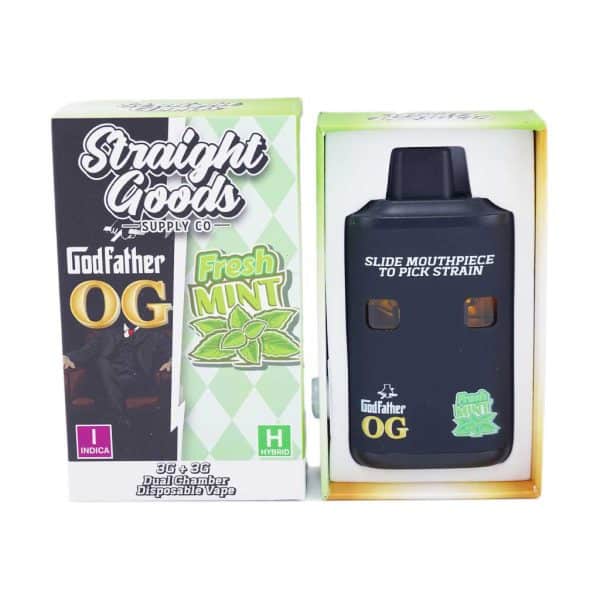 Buy Straight Goods – Dual Chamber Vape – Godfather OG + Fresh Mint (3G + 3G) online Canada
