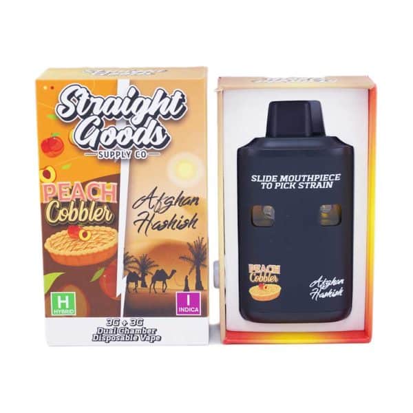 Buy Straight Goods – Dual Chamber Vape – Peach Cobbler + Afghan Hashish (3G + 3G) online Canada