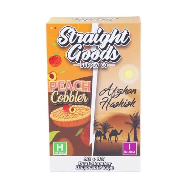 Buy Straight Goods – Dual Chamber Vape – Peach Cobbler + Afghan Hashish (3G + 3G) online Canada
