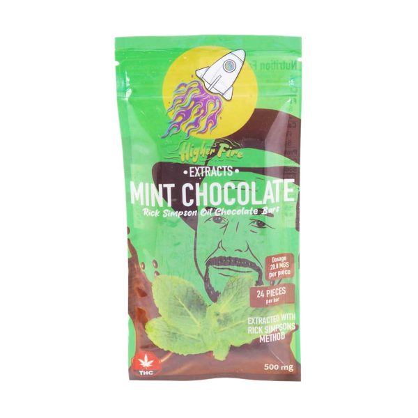 Buy Higher Fire Extracts – Rick Simpson Chocolate Bar – Mint 500mg THC online Canada