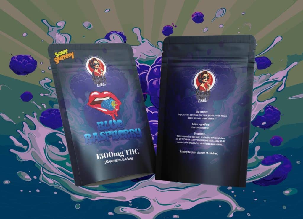 Buy Mama Anne’s Edibles – Blue Raspberry Gummy – 1500mg THC online Canada