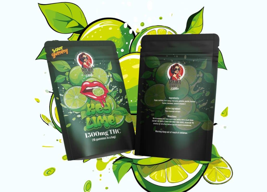 Buy Mama Anne’s Edibles – Key Lime Gummy – 1500mg THC online Canada