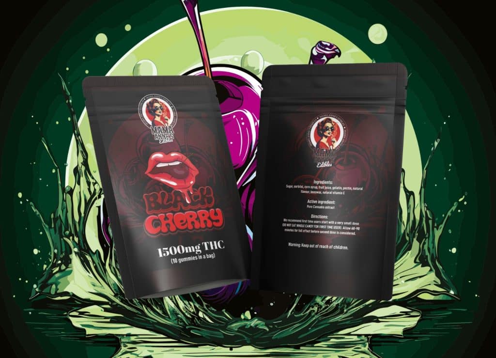 Buy Mama Anne’s Edibles – Black Cherry Gummy – 1500mg THC online Canada