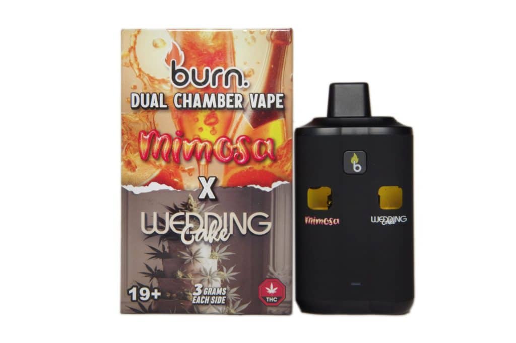 Burn Extracts – Dual Chamber Disposable Vape – Mimosa + Wedding Cake (3G +3G) Buy Burn Extracts – Dual Chamber Disposable Vape – Mimosa + Wedding Cake (3G +3G) online Canada