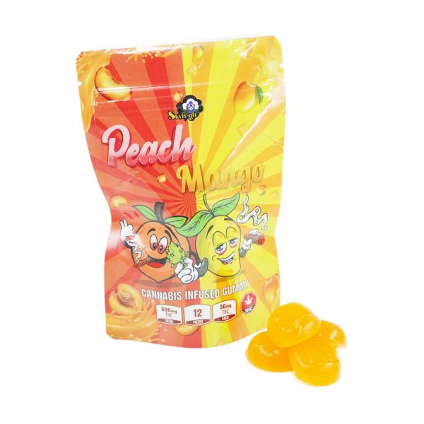 Buy Sky High Edibles – Peach Mango Gummy 600mg THC online Canada