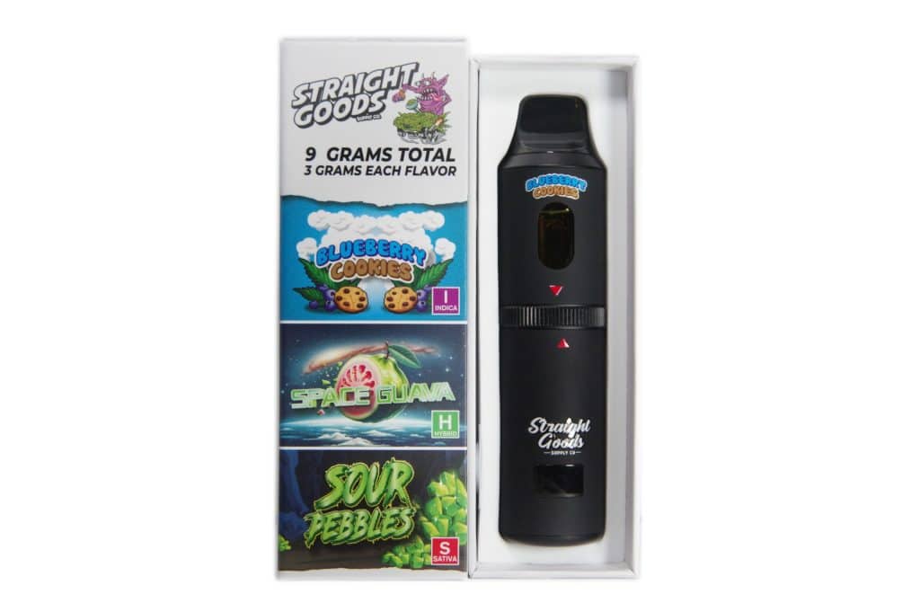 Buy Straight Goods – Triple Chamber Vape – Blueberry Cookies + Space Guava + Sour Pebbles (3 Grams + 3 Grams + 3 Gram) online Canada