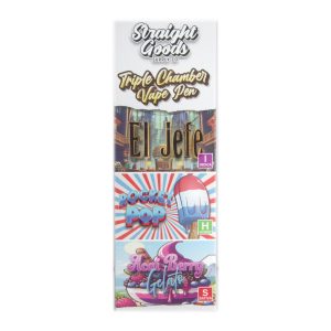 Buy Straight Goods – Triple Chamber Vape – El Jefe + Rocket Pops + Acai Berry Gelato (3 Grams + 3 Grams + 3 Gram) online Canada