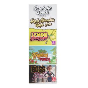 Buy Straight Goods – Triple Chamber Vape – Lemon Rock Candy + Tropical Punch + Boss Babe (3 Grams + 3 Grams + 3 Gram) online Canada