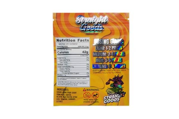 Buy Straight Goods Edibles – Mango Peach (500mg THC) online Canada