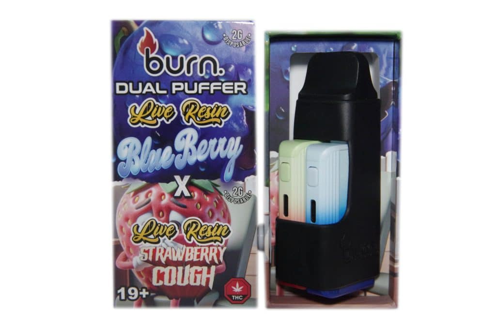 Buy Burn Extracts – Dual 2 Gram Puffer – Live Resin Blueberry x Live Resin Strawberry Cough (2 Grams + 2 Gram) online Canada