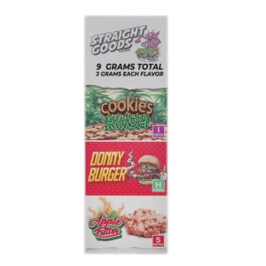 Buy Straight Goods – Triple Chamber Vape – Cookies Kush + Donny Burger + Apple Fritter (3 Grams + 3 Grams + 3 Gram) online Canada