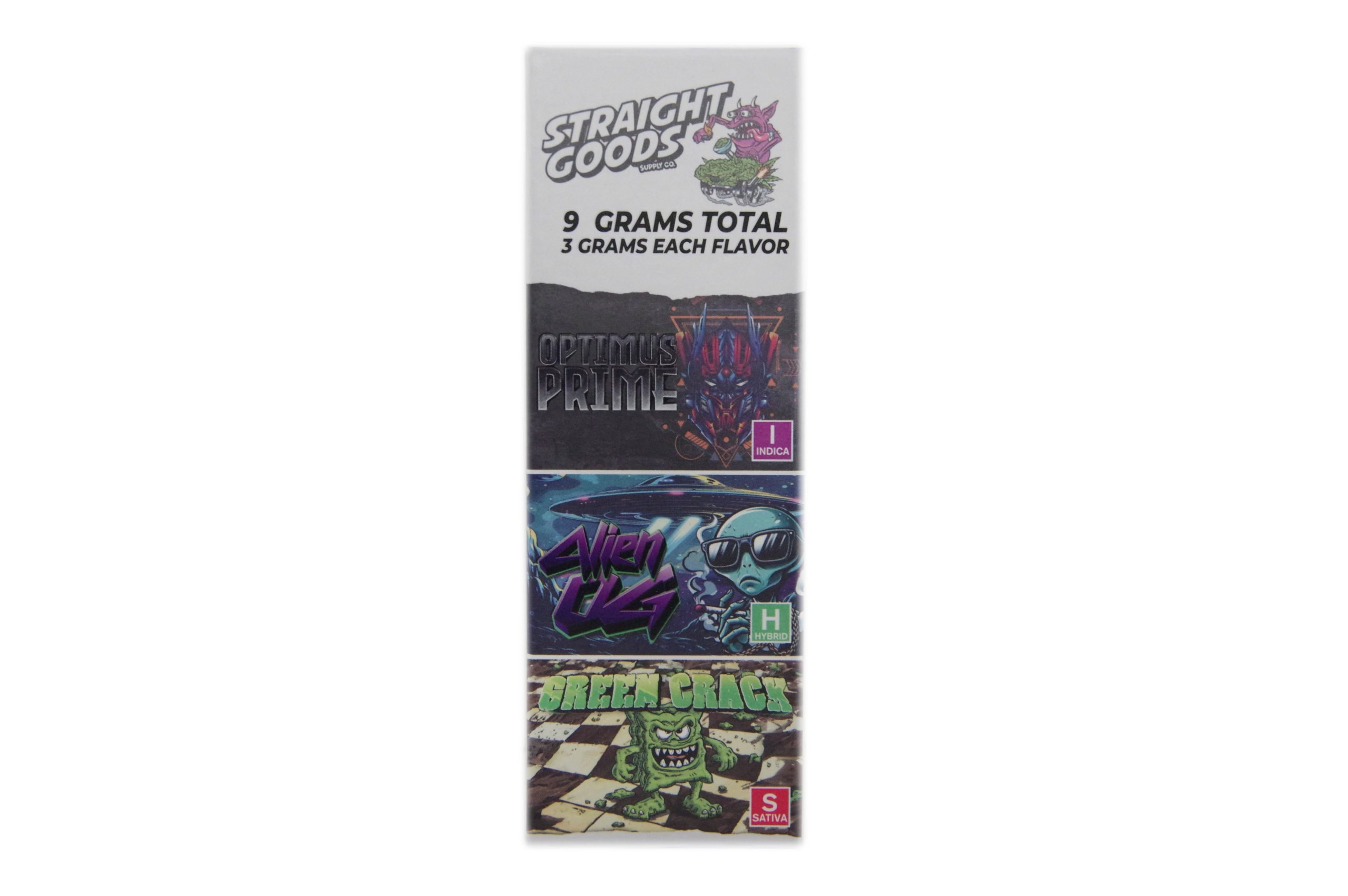 Buy Straight Goods – Triple Chamber Vape – Optimus Prime + Alien OG + Green Crack (3 Grams + 3 Grams + 3 Gram) online Canada