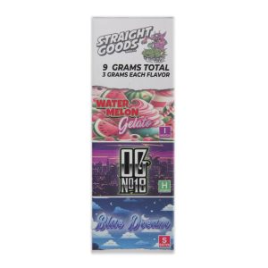 Buy Straight Goods – Triple Chamber Vape – Watermelon Gelato + OG No18 + Blue Dream (3 Grams + 3 Grams + 3 Gram) online Canada
