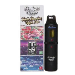 Buy Straight Goods – Triple Chamber Vape – Watermelon Gelato + OG No18 + Blue Dream (3 Grams + 3 Grams + 3 Gram) online Canada