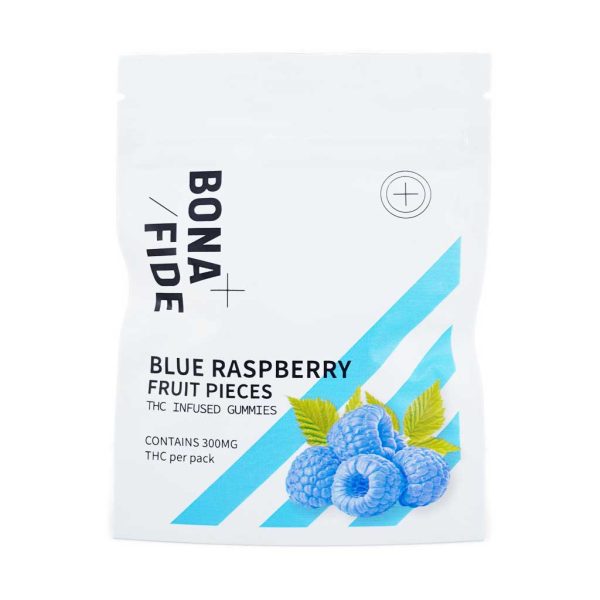 Buy Bonafide –  Blue Raspberry Fruit Pieces 300mg THC online Canada