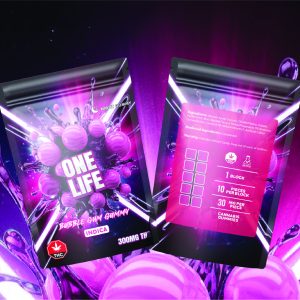 Buy One Life Edibles – Bubble Gum Gummy – 300mg THC (Indica) online Canada