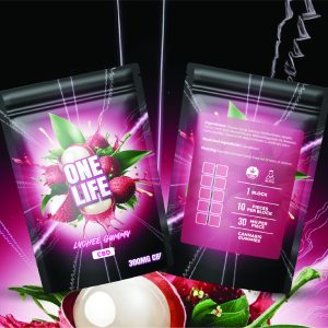 Buy One Life Edibles – Lychee Gummy – 300mg CBD online Canada