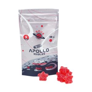 Buy Apollo Edibles – Sour Strawberry Shooting Stars 3000mg THC Sativa online Canada